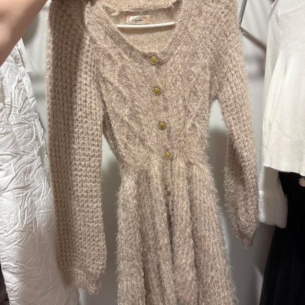 Liz-lisa Women's Tan and Cream Dress